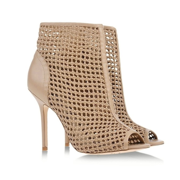 Sam Edelman Aubriana Woven Peep Toe Heel Booties - Picture 3 of 10